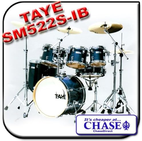 Taye Studio Maple Stage 5 Piece Drum Kit Indigo Blue 22" Bass