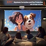 Mini Projector, VOPLLS 1080P Full HD Supported Video Projector, Portable Outdoor Home Theater Movie Projector, 50% Zoom, Compatible with HDMI, USB, AV, Smartphone/Tablet/Laptop (Small Projector) - Image 5