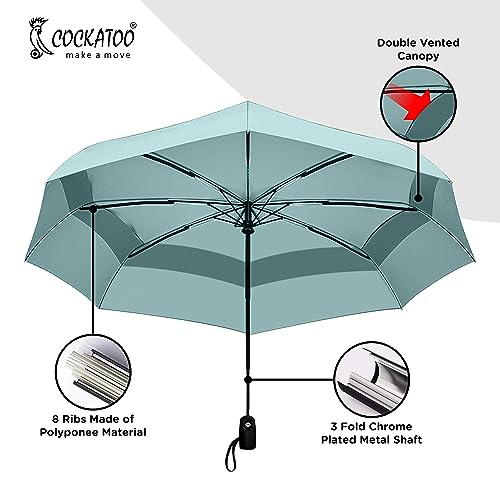 Image of Cockatoo Rain-Guard Automatic Umbrella With 8 Ribs, Material- Polyponee, Umbrella For Women & Men, With Auto Open-Close Button