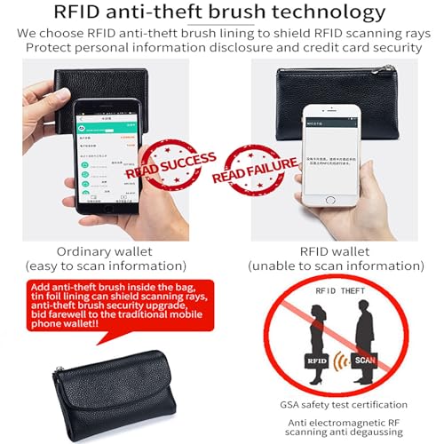 Joyfullygo Wallet, 2025 Fashion Relevantk Unisex Pebble Leather Wallet, Genuine Leather Coin Purse With RFID (#20)3