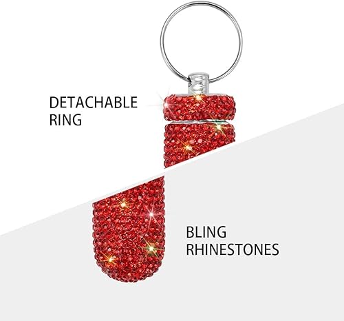 Miniatura 5 de SAVORI - Pastillero portátil con llavero, impermeable, contenedor de pastillas, organizador de medicinas, botella de almacenamiento para camping y