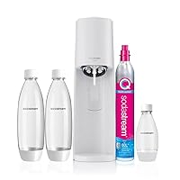 SodaStream Terra Megapack bianco,Gasatore d'acqua per trasformare l'acqua in acqua frizzante