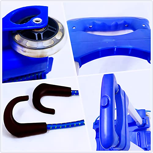 Carretilla plegable de aluminio con ruedas de goma azul miniatura 4