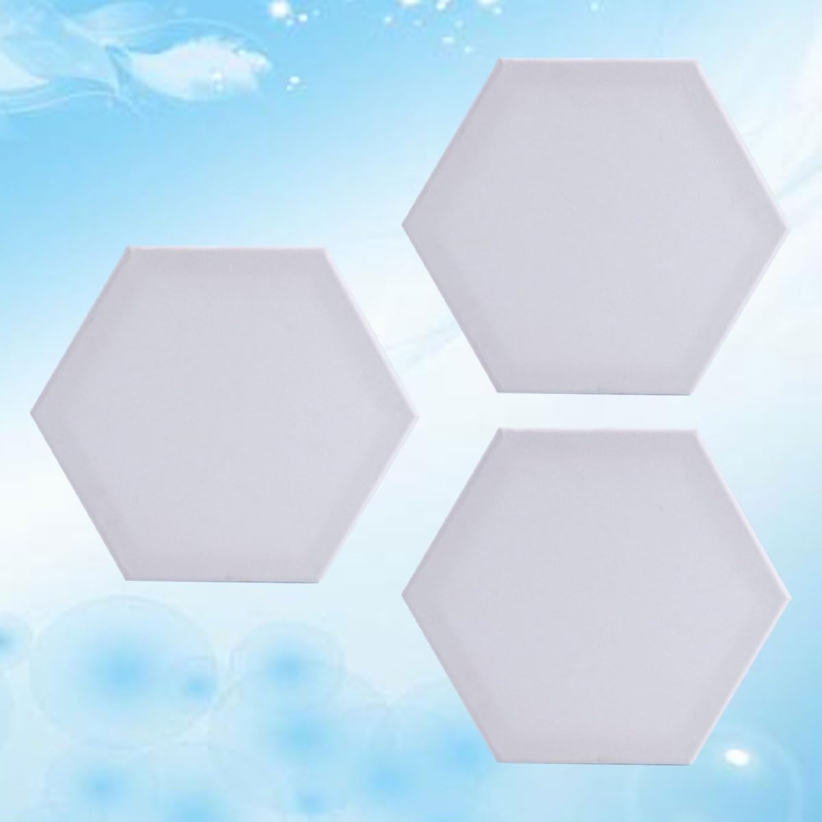3 Tableros Hexagonales de Algodón Lienzos Artísticos Resistentes para Pintura al Óleo Pack de 3 Unidades para Dibujo Interior y Exterior