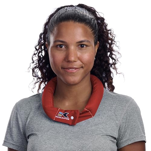 KOOLGATOR Evaporative Cooling Neck Wrap – Reusable Neck Cooler with Long Lasting Relief During Hot Weather Activities, Sports, & Outdoor Work, Red, 1 Pack