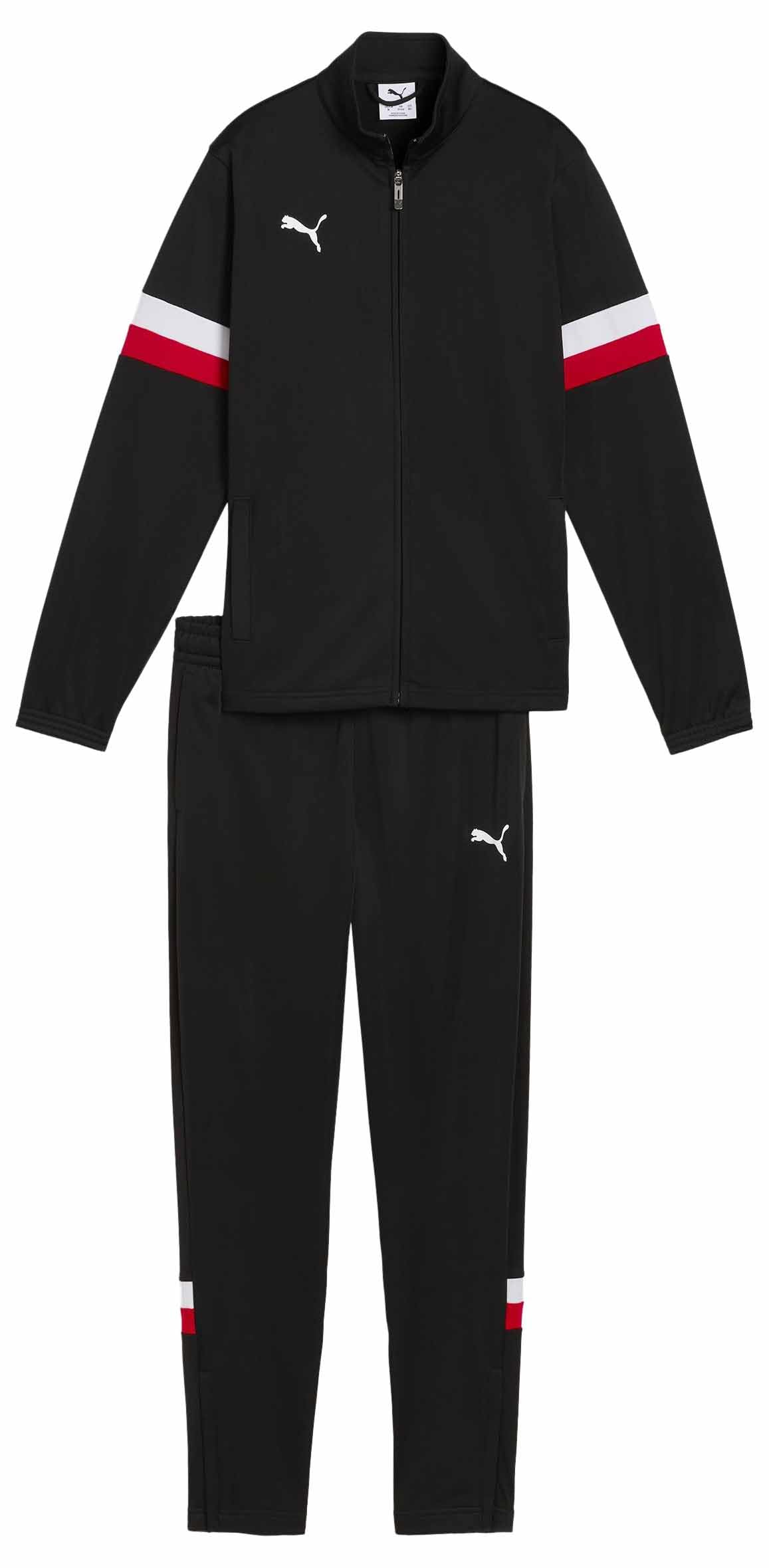 Puma Individualrise Tracksuit Jr, Puma Black-Puma White-Puma Red