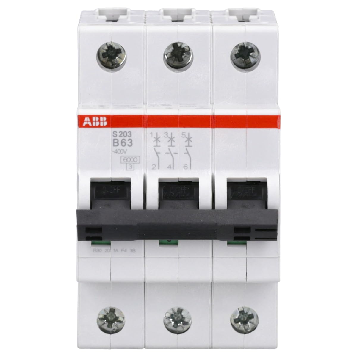 ABB S203 B63 Automatikschalter 6KA 3P, weiß