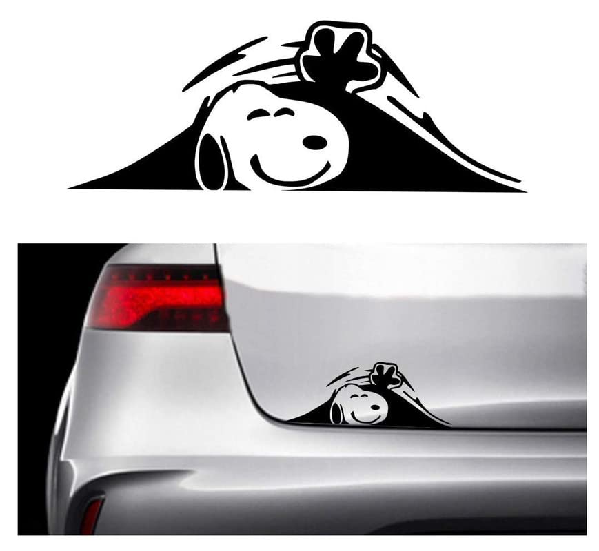 Lyoman® Car Stickers Exterior Trunk PEEK Snoopy Laptop I Pad McBook Notepad Black Vinyl Decal Sticker for Cars LAPTOPS Walls Windows Toolbox Color Black Pack of 2 (B0B426KY54) Amazon Price History, Amazon Price Tracker