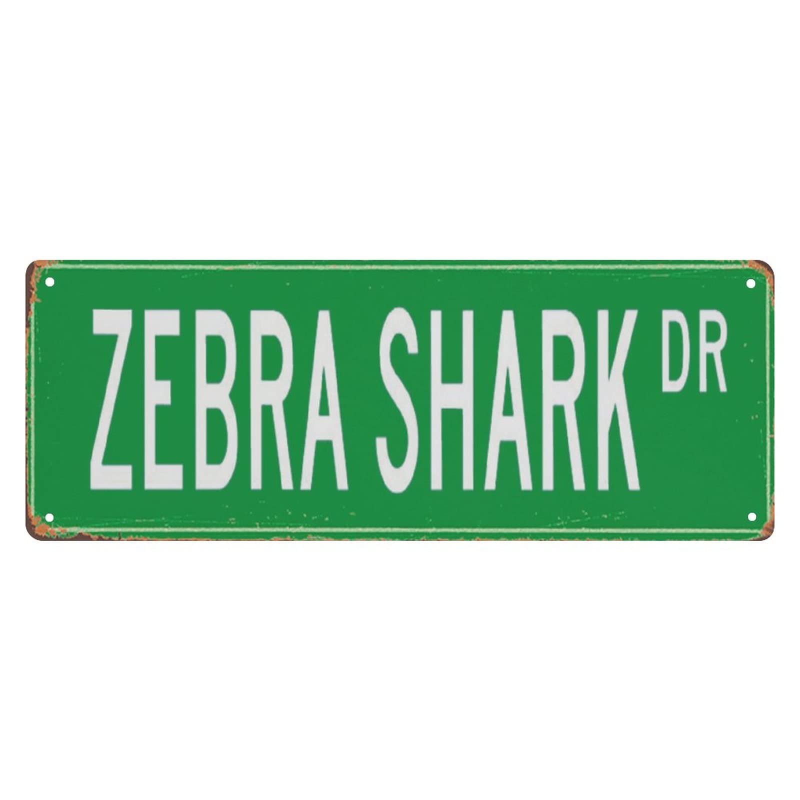 Zebra Shark DR Retro Tin Signs Aluminum Metal Plaque Quotes Exit Home Kitchen Garden Non-Fade Pub Club Decor 4x16 Inch