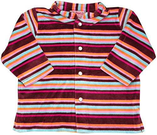 Zutano Chocolate Multi Stripe Velour Jacket 6-12 Months