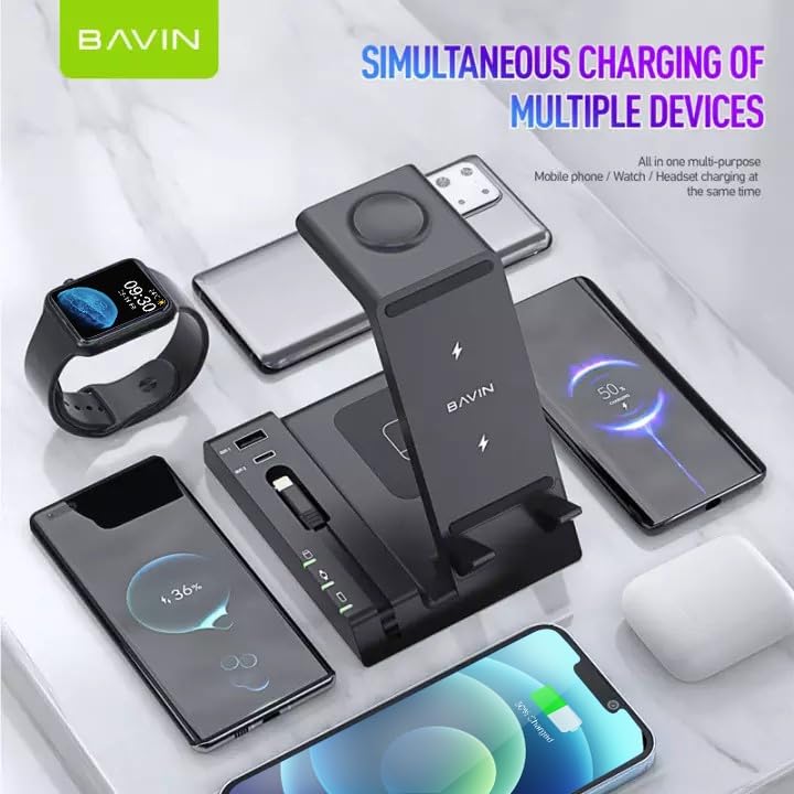 Bavin Wireless Charger Docking Station BAVIN C-D-PC1069 6-in-1