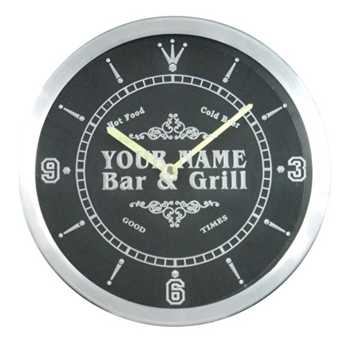 Advpro Ncu13803-R Fagan Family Name Bar & Grill Cold Beer Neon Sign Led Wall Clock #TOP2