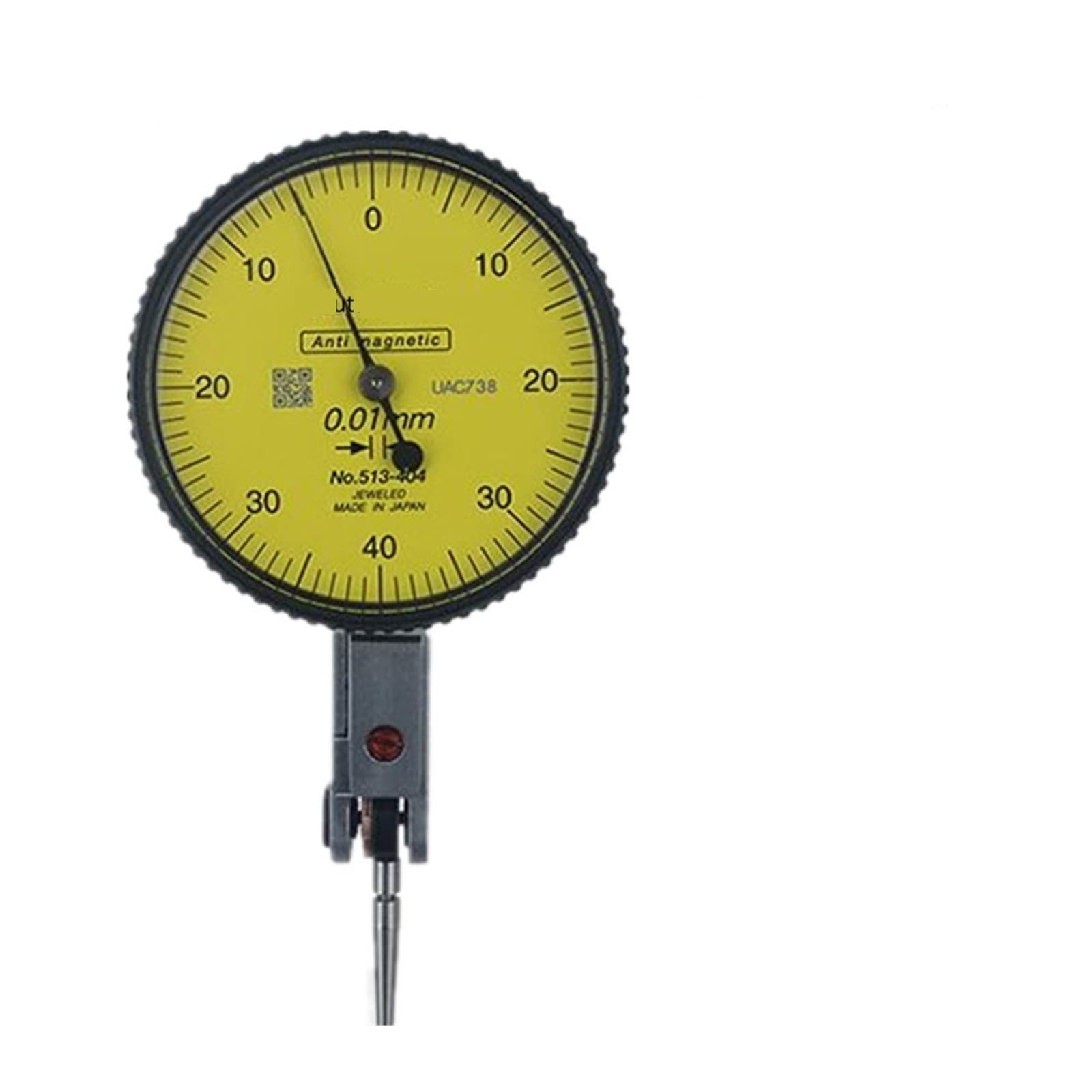 Comparatore Centesimale, Indicatore di quadrante 0-10mm 2046S Indicatore di risoluzione preciso di 0,01 mm Indicatore di misurazione del quadrante dello strumento Leva da tavolo per Falegnameria, Offi