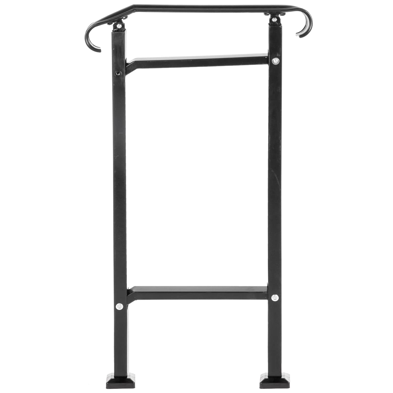VEVOR Corrimano per Scale Gradino Esterno a Terra, Dimensioni 50x13,5x108 cm per Ringhiera in Ferro Battuto Nero Passaggi da 1, Corrimano di Sicurezza Uso in Corridoio Giardino Balcone Portico