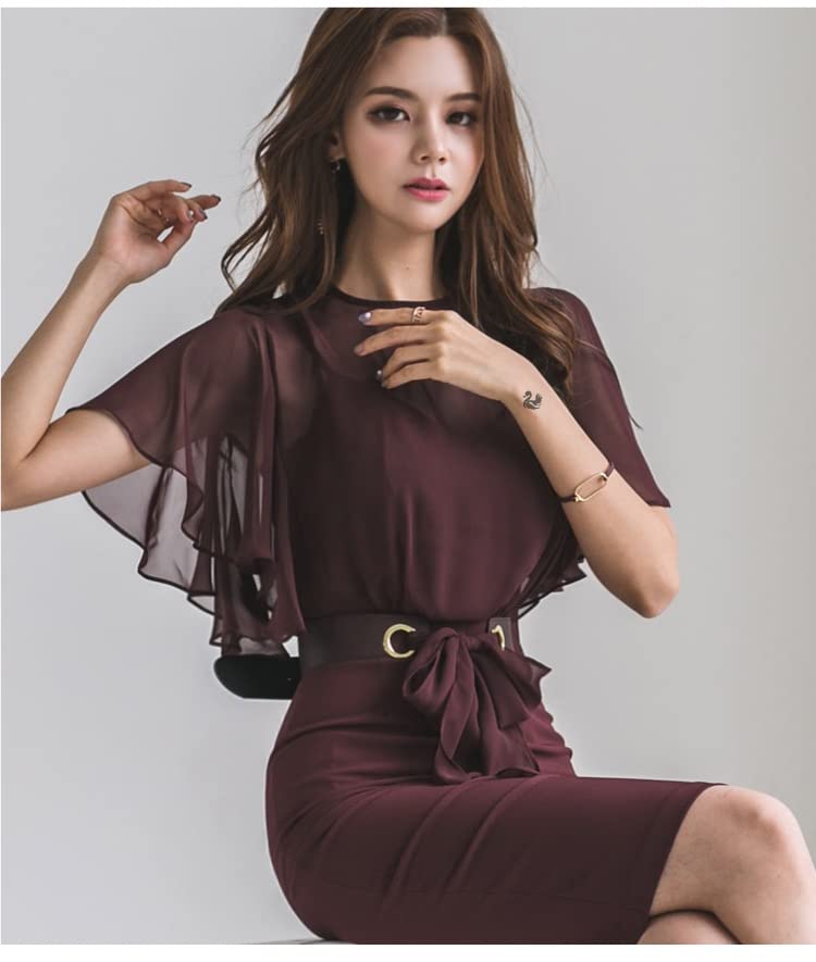 希少 CELINE セリーヌ タイトドレス 半袖 レッド CELINE（スーツ）の 