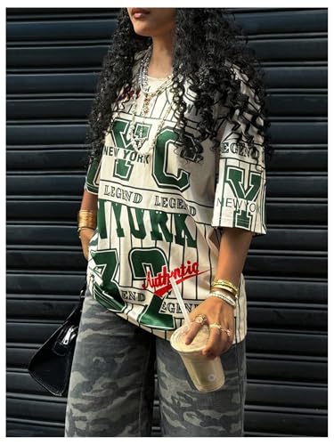 SOLY HUX Women's Y2k Graphic T-Shirts Drop Shoulder Short Sleeve Baggy Tee Tops Streetwear2