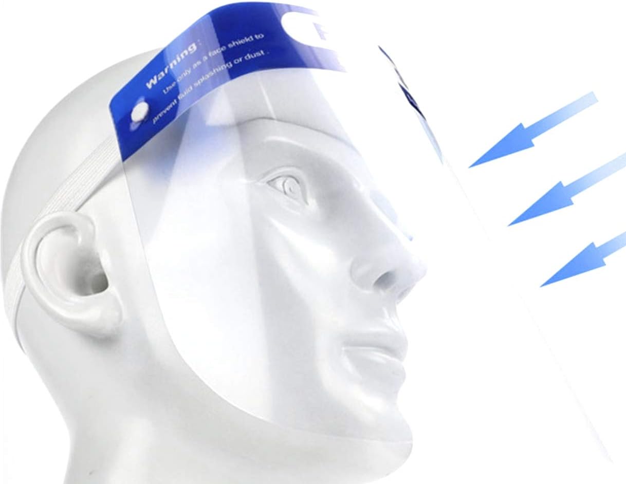 WLH Full Face Protective Mask Adjustable Transparent Sun Visor