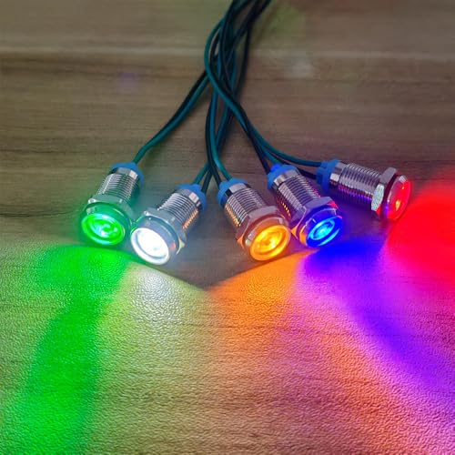 Gebildet 5 piezas luz LED indicadora naranja 10mm miniatura 4