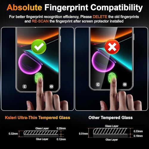 Image of FabeKeee Matte Tempered Glass for Samsung Galaxy S26 Ultra [Ultrasonic FingerPrint Unlock] 9H Screen Guard Protector Anti-FingerPrint - Installation Kit