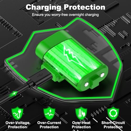 2 baterías de 4800 mWh para Controlador de Xbox, Juego y Carga para Controlador Xbox Series X, batería Recargable con 12 Horas de Tiempo de reproducción/Pantalla LED Compatible con Xbox Series X/S, - imagen 7