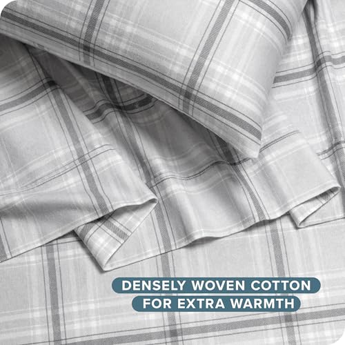 Soft 100% Cotton Flannel Sheet Set - Tartan Plaid - Full Size