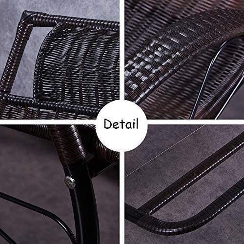 ZLSP Poltrona de Rattan para uso ao ar livre, cadeira de balanço para adultos, cadeira de balanço pa