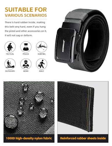 Image of IDOGEAR SPORTS Quick-Adjust Tactical Ratchet Belt | Heavy-Duty 1000D Nylon for EDC, CCW & Duty Use