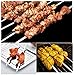 IMEEA Flat Skewers for Kabobs Stainless Steel Kebab Skewers for Grilling 16.5 Inch Barbecue Skewers with Nonslip Wooden Handle, Set of 6
