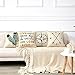 Anickal Set of 2 Modern Decorative Nautical Arrow Compass Decorative Throw Pillow Covers Cotton Linen Pillow Cases 18 x 18 for Summer Home Decor