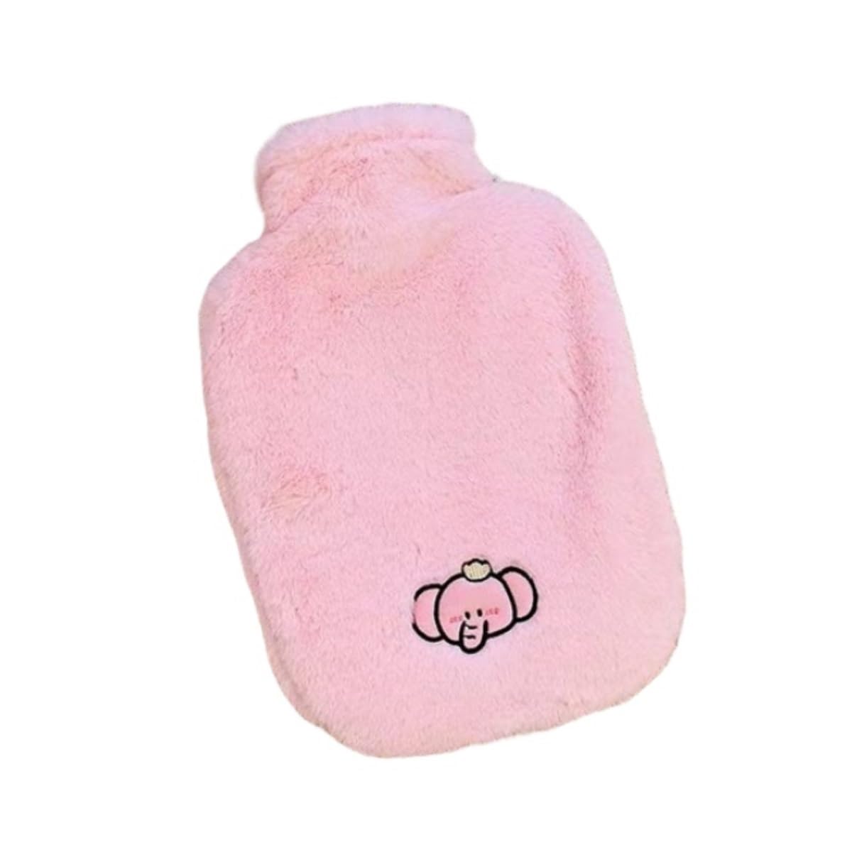 Bolsa Agua Caliente Bolsa De Agua Caliente Conveniente Gruesa con Calentador Manos Relleno Invierno Felpa Térmica(Pink)
