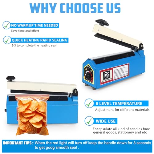Image of RIGEL Sealing Machine for Food Packets Sealer, 16 Inch-400 MM | 1-Year Warranty | Packet Sealer Machine, Packing Machine, Poly Sealing Machine, Full Customer Support by RIGEL