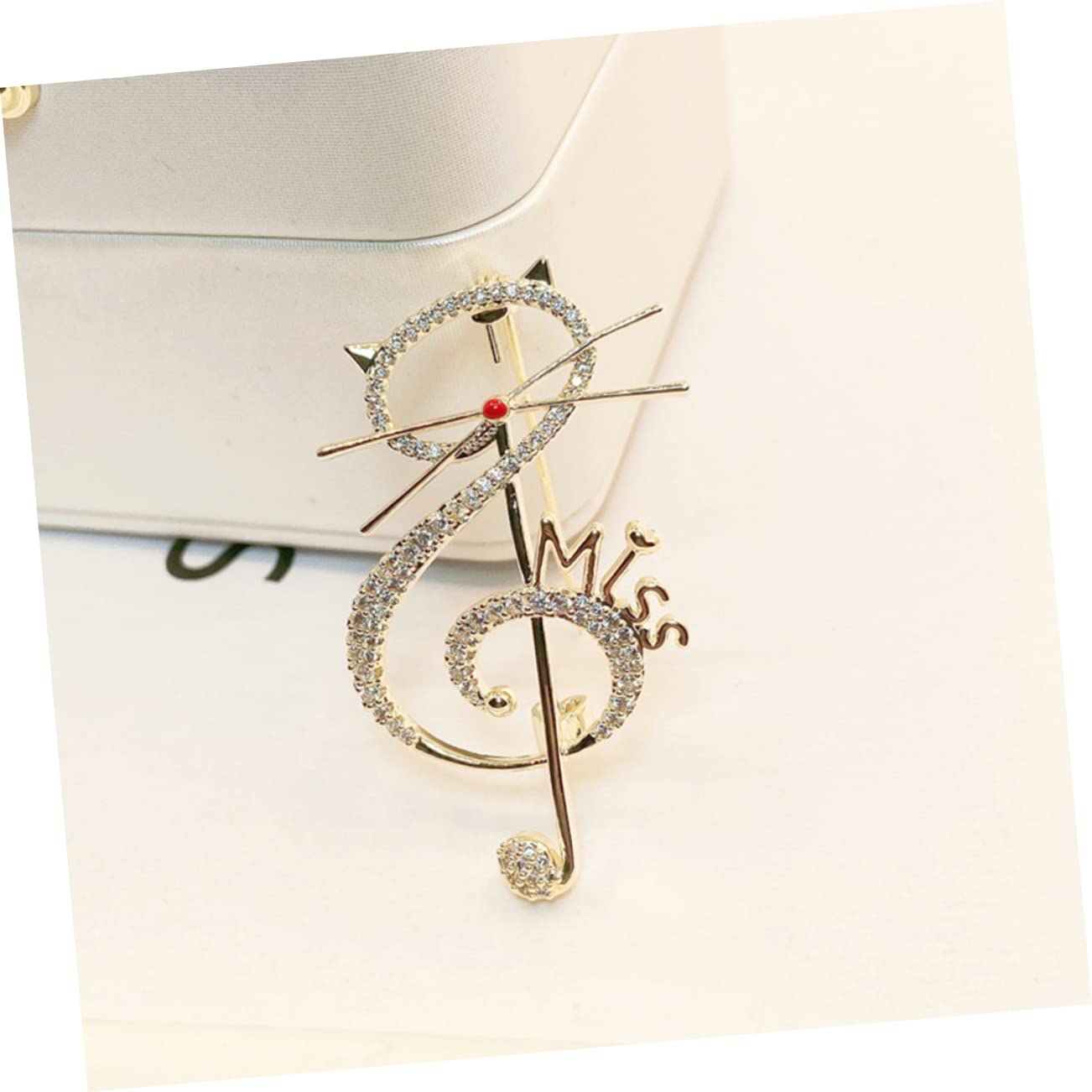 FRCOLOR Spilla Nota Musicale Simpatiche Spille Di Animali Ornamento Di Zirconi Spilla Kawaii Spilla Da Petto Con Nota Musicale Spilla Da Donna Spille Da Donna Zircone D'oro