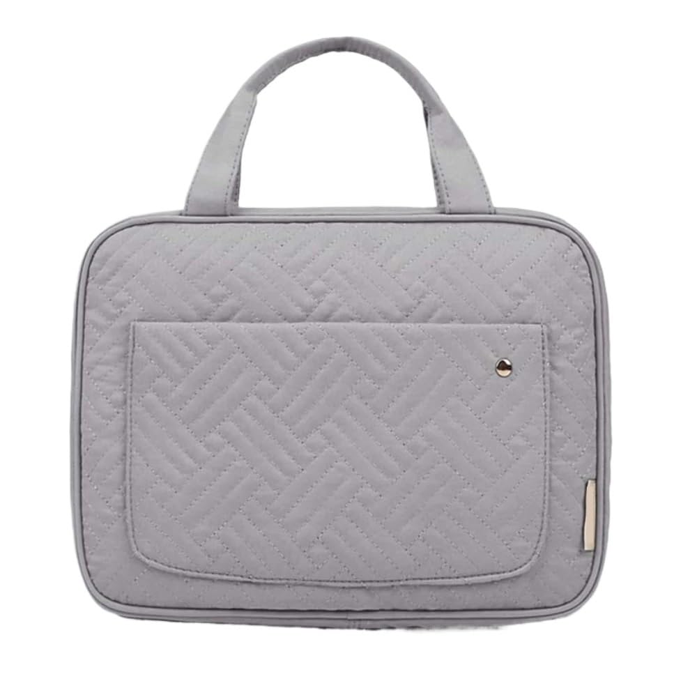 Borsa cosmetica multifunzionale Borsa da toilette da appendere, organizer da viaggio for cosmetici, multicolore, diverse misure(Grey-l)