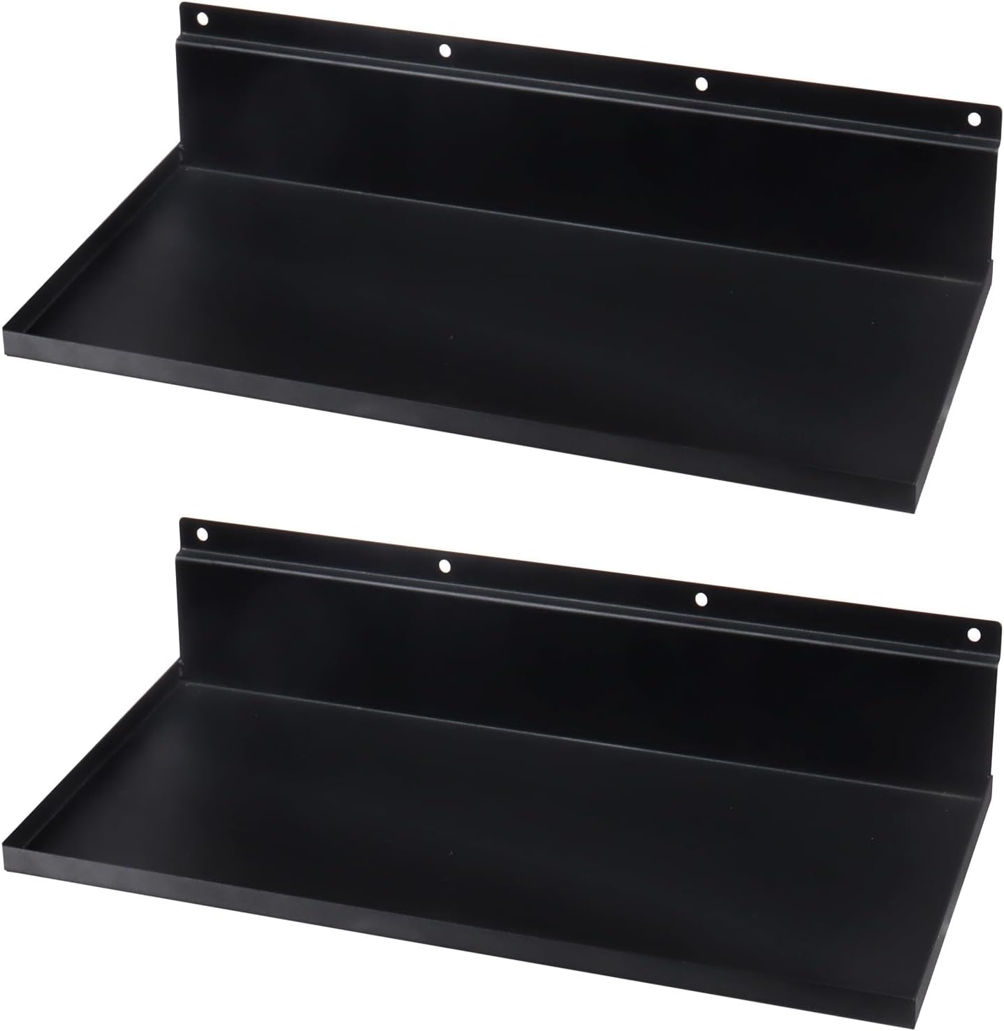 メタルスラットウォールシェルフ 2パック 17×8インチ スラット壁掛けシェルフアクセサリー 高耐久 スラットウォールシェルフ ガレージ/小売/ホームストレージ用