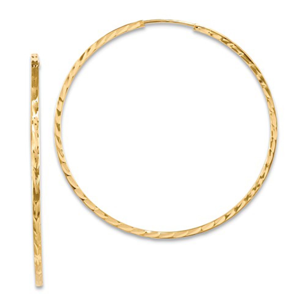 LooptyHoops 14k Or jaune boucles d'oreilles créoles pour femme