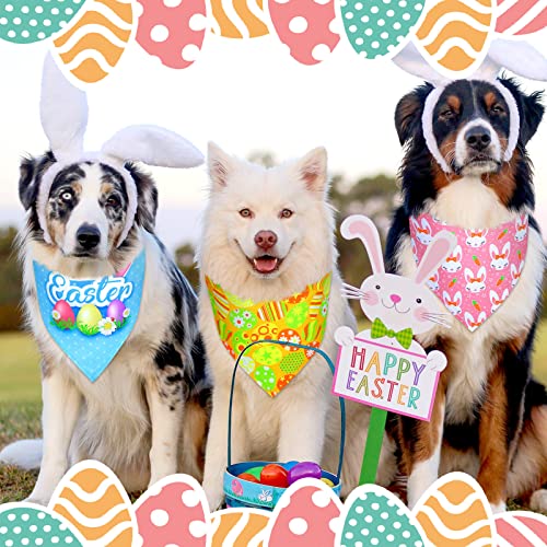 Bandanas de Pâques pour chien lavables lot de 20 avec imprimé trèfle vert - 14