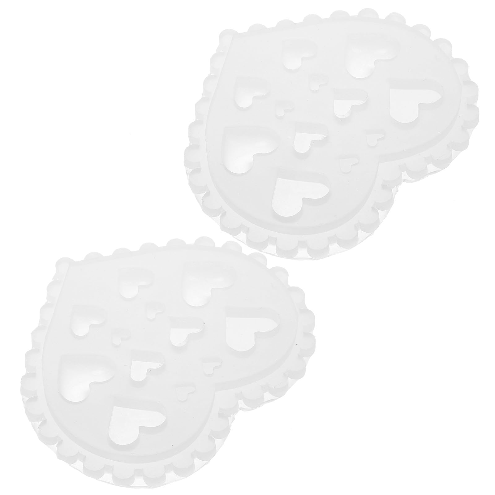 3D Heart-Shaped Nail Art Silicone Mold 2Pcs Mini Heart Nail Molds for Gel Builder Template for Manicure DIY