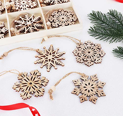 18pcs-Natale-fiocchi-di-neve-ornamenti-albero-di-legno-appeso-decorazioni-rustiche-legno-artigianato