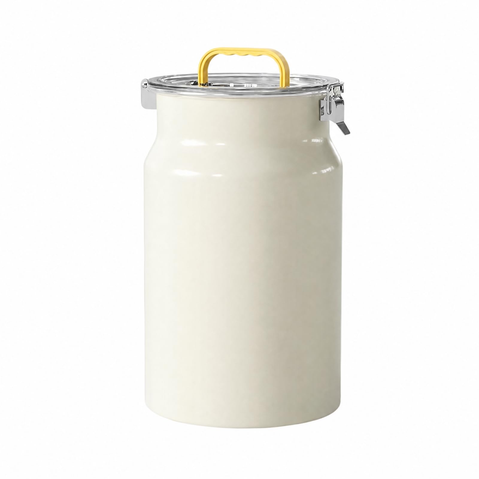 kowaku Recipien Ovalado Acero Inoxidable con Tapa Reutilizable Connedor Sellado con Asa y Cierre Metal Portátil, 10KG