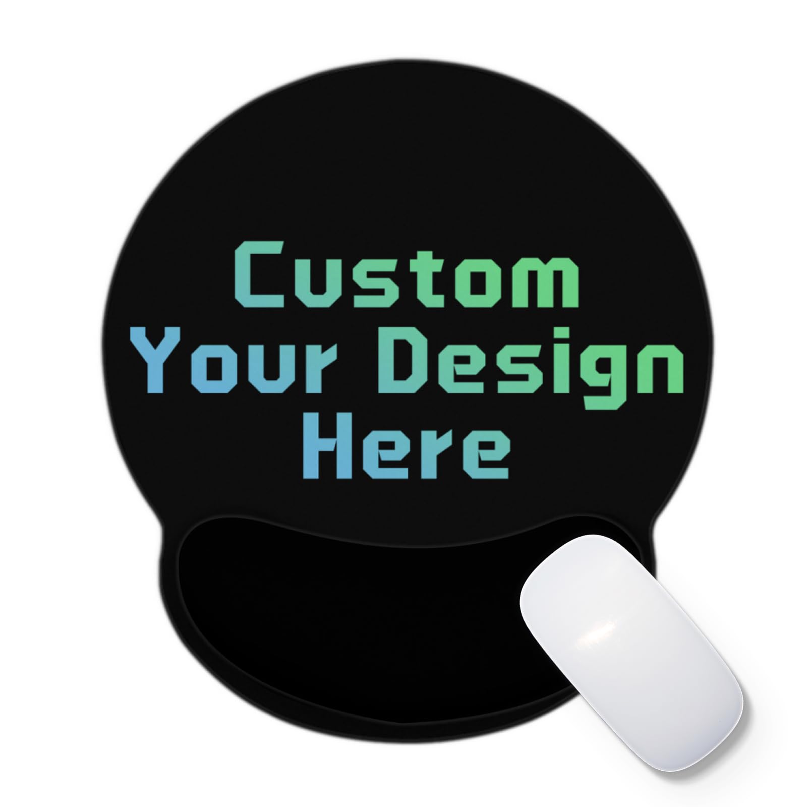 Custom Mouse Pad with Wrist Rest, Personalized Mouse Pad with Image/Logo/Text, Customized Ergonomic Mouse Pads & Wrist Rests Mouse Pad Custom(Mouse Pad 3-Silicone Base)