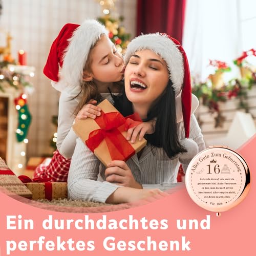 VivaJoy 16 Geburtstag Mädchen - Geschenk 16 Jahre Mädchen, 16 Jährige, Kompakter Make-up-Spiegel, 16. Geburtstag Geschenke für Schwestern, Beste Freundinnen, Frauen