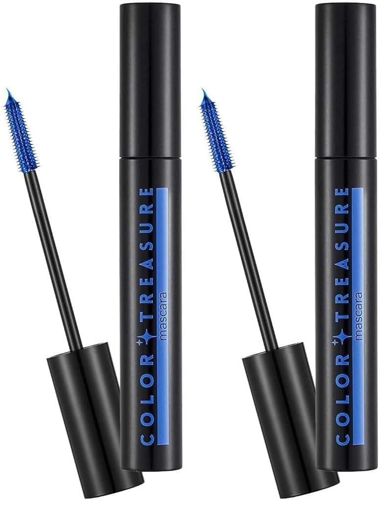 Flormar Color Treasure Hacim Veren & Yüksek Pigmentli Renkli Maskara 001 SAPPHIRE (2 paketi)