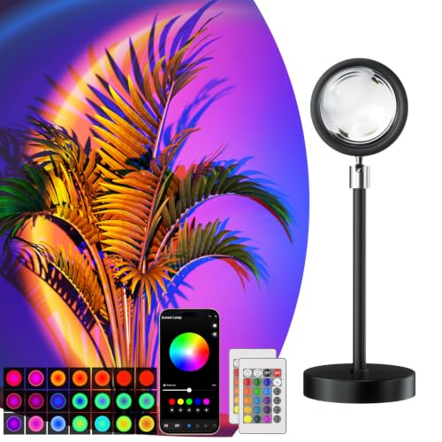 Bavcieu RGB Sunset Lamp Projector w/ Remote & APP Control - image 1
