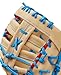 Wilson Spring 2025 A2000® 1677 12.5” Baseball First Base Mitt - Left Hand Throw, Blonde/Red/Sky Blue