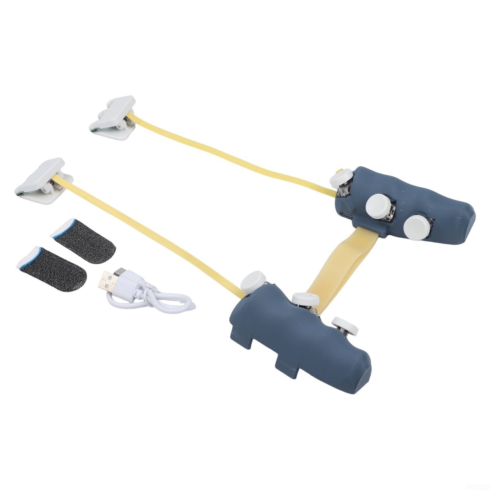 Manette de jeu magnétique DIY pour iPad avec fonction Pulse Continuous et boîtier imprimé 3D et dragonne jaune pour tablettes (7,9 ~ 9,1)