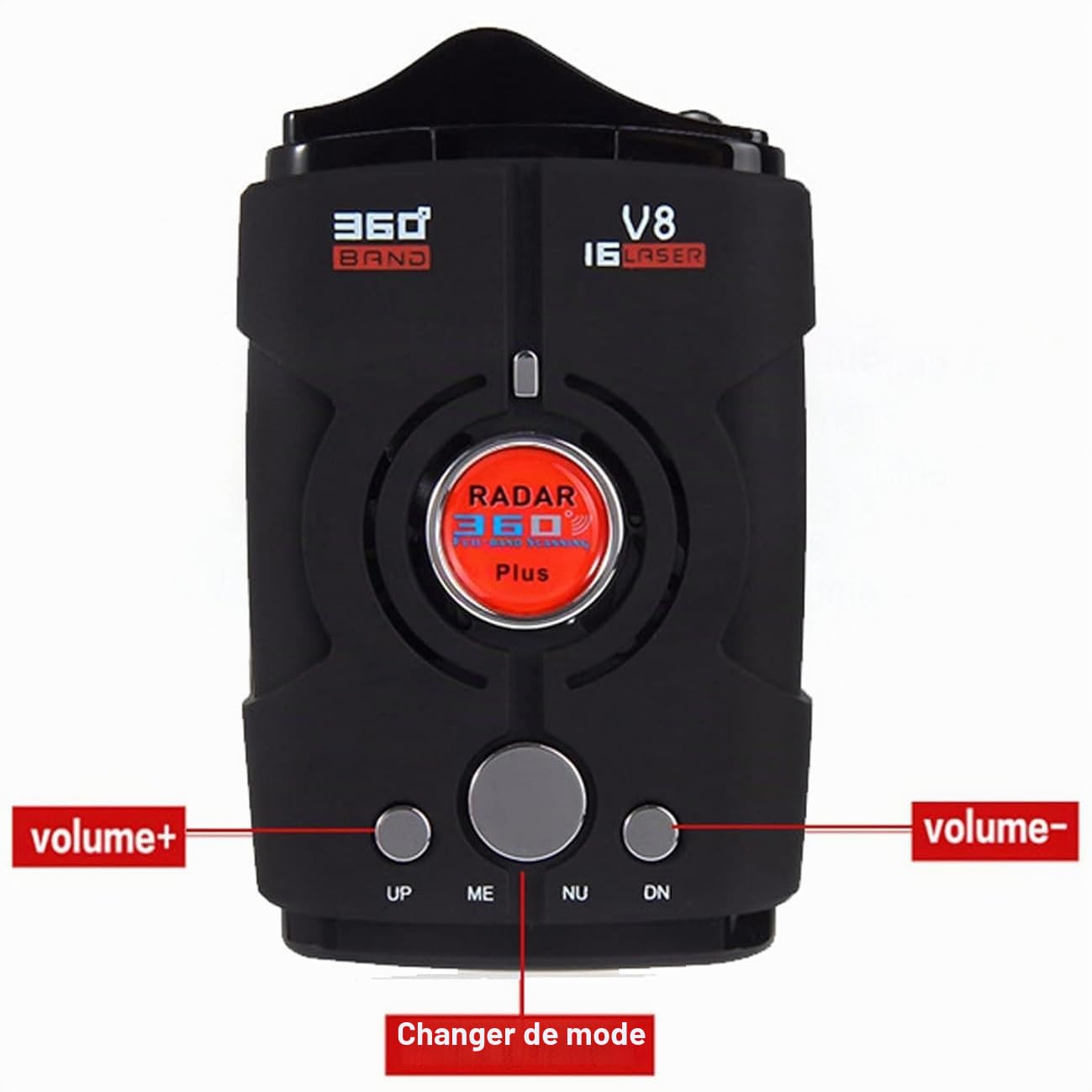 Détecteur de radar à portée extrême pour voitures avec alertes vocales, détection laser et écran OLED multicolore – Alertes de caméra de vitesse et lumière rouge – Système d'alerte de vitesse en temps