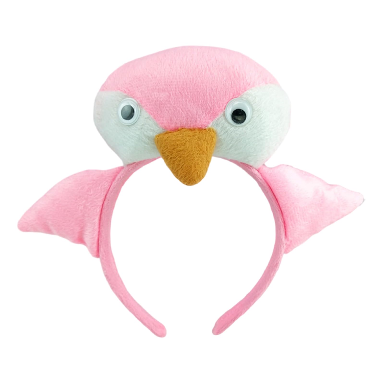 Wlnext Women's Pink Penguin Stuffed Animal Shape Hairband Wash Face Makeup Skincare Headbands For Photography Halloween Hairband