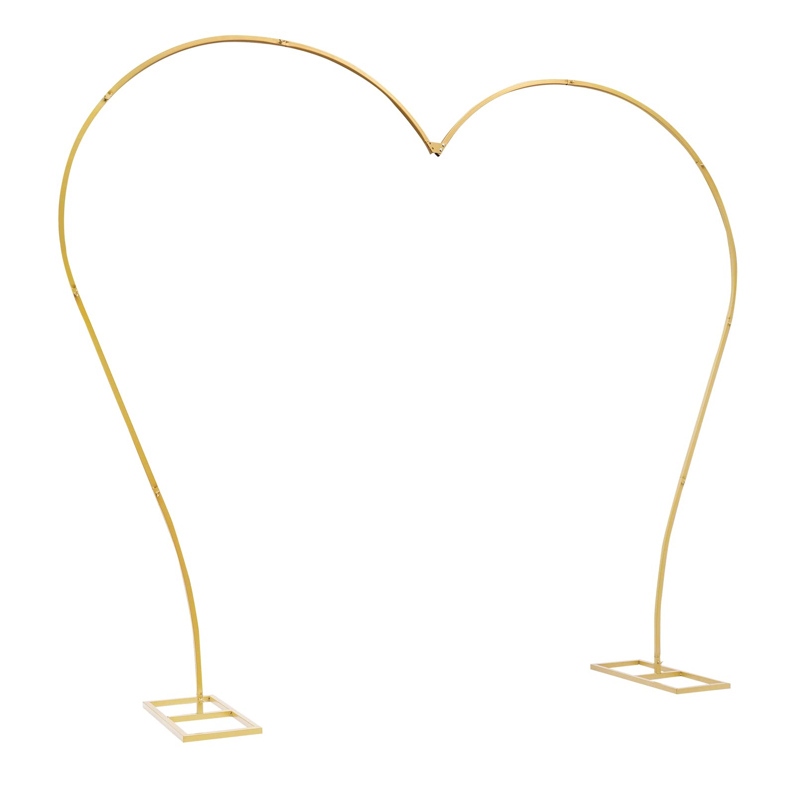 Corazón arco de boda en forma de corazón, soporte para columnas de globos, arco grande, soporte para ceremonia de boda, fiesta de cumpleaños, despedida de soltera, aniversario, decoración de