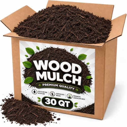 Wood Mulch 30 Quart, Premium Dark...
