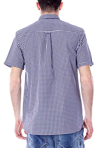 Lyle & Scott Camicia SS a Quadretti Casual, Blu